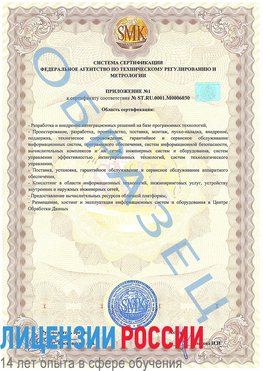 Образец сертификата соответствия (приложение) Тарко-сале Сертификат ISO 27001